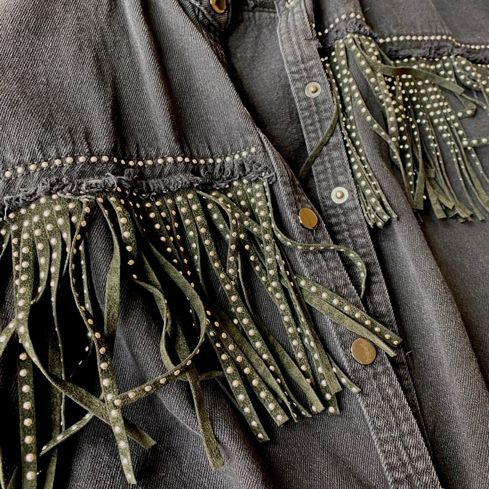 ZARA fringed overshirt